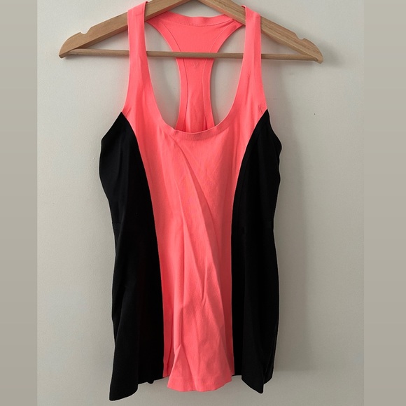 lululemon | Cool Racerback *Bonded | size 6 | Pop Orange/Black - Picture 2 of 7